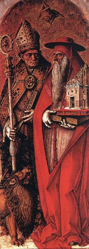CRIVELLI, Carlo St Jerome and St Augustine dsfg Sweden oil painting art